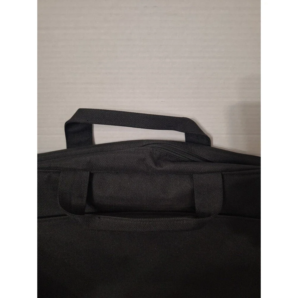 Soren Black Canvas Briefcase Messenger Security Fast Pass Laptop Bag -NEW